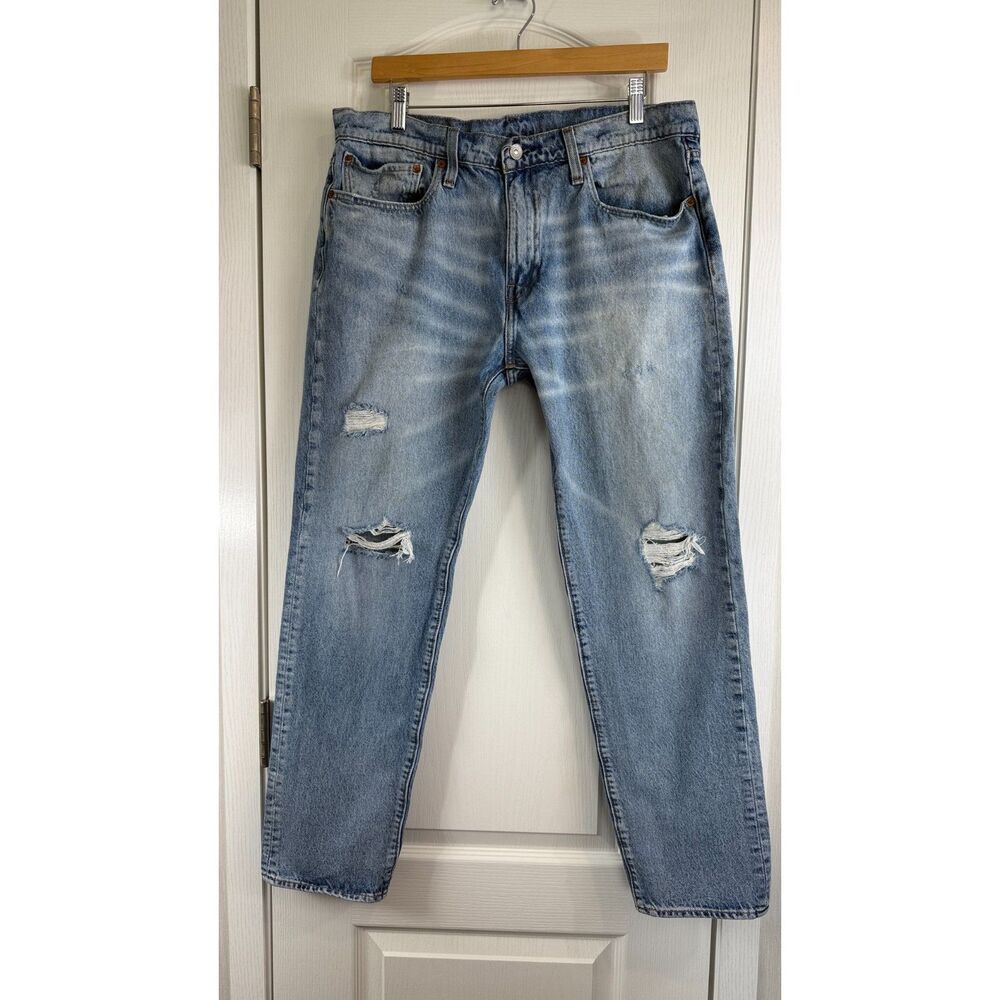 Levi's Premium Men's Hi-Ball Jeans Ripped & Distressed Light Wash Size 36